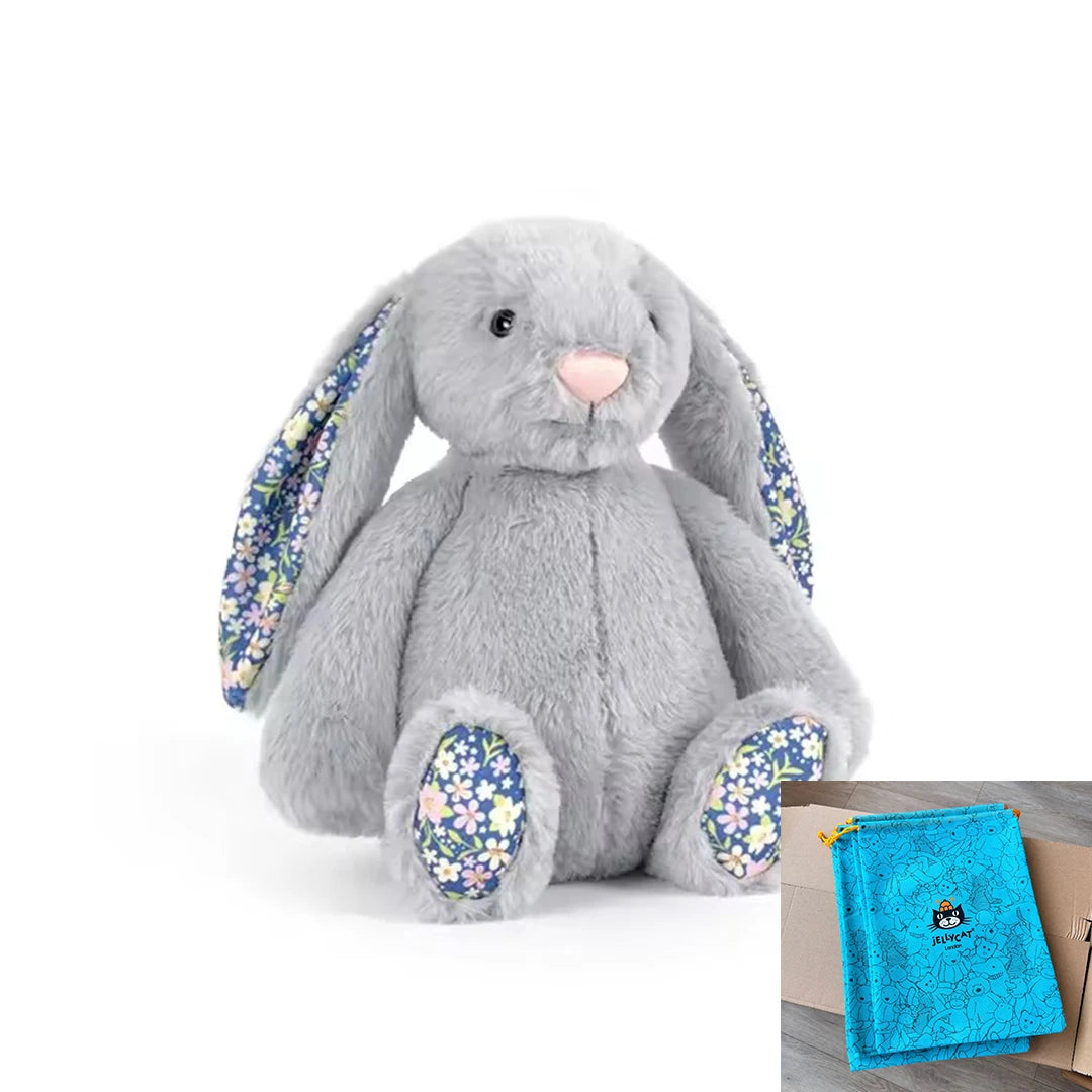 Jc Bonnie Rabbit Plush Toy with Floral Ears Kawaii Stuffed Doll Soft Sofa Cushion Kids Birthday Gift Room Decor