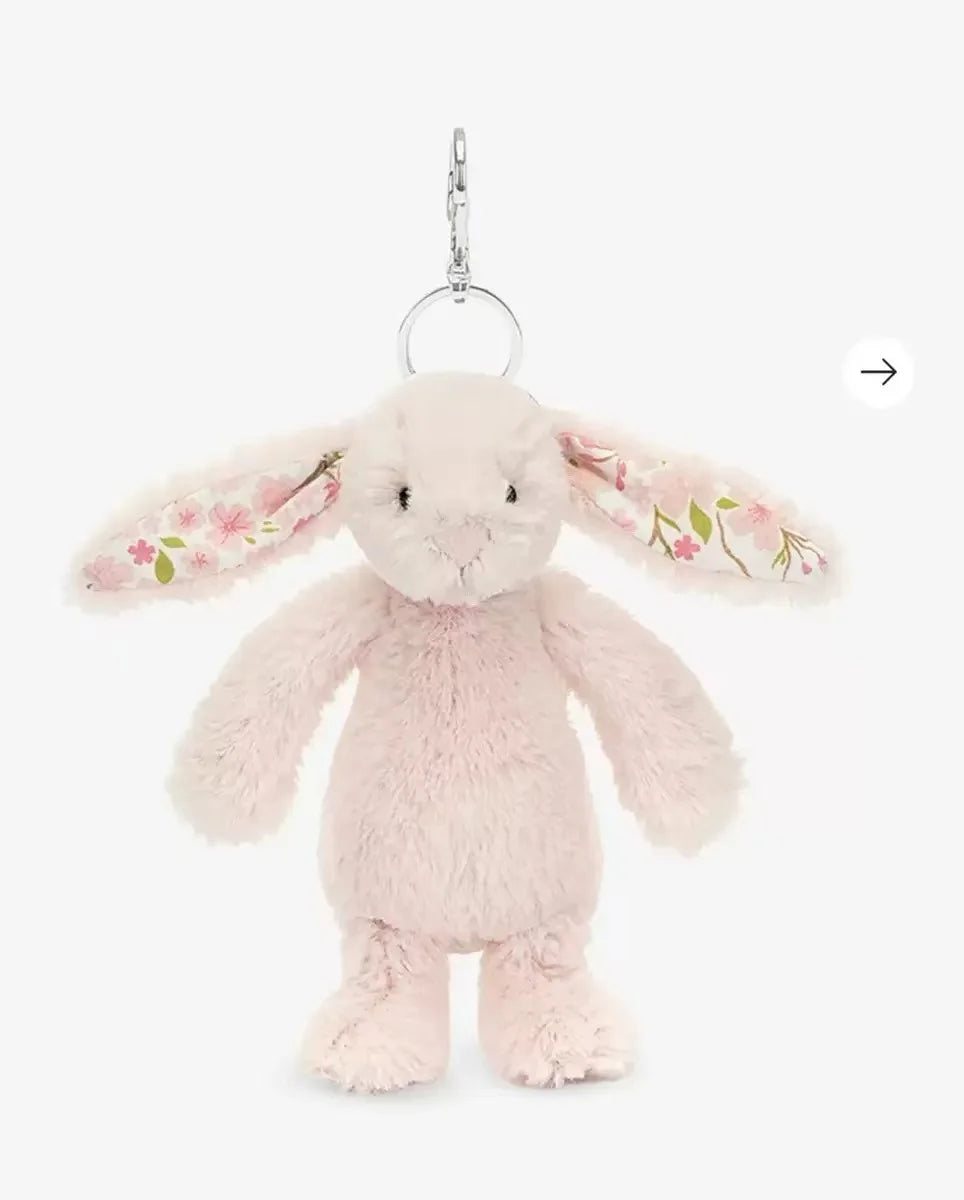 Jc Bonnie Rabbit Plush Toy with Floral Ears Kawaii Stuffed Doll Soft Sofa Cushion Kids Birthday Gift Room Decor