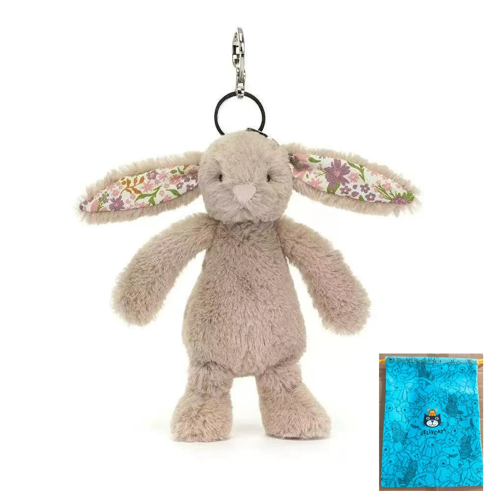 Jc Bonnie Rabbit Plush Toy with Floral Ears Kawaii Stuffed Doll Soft Sofa Cushion Kids Birthday Gift Room Decor