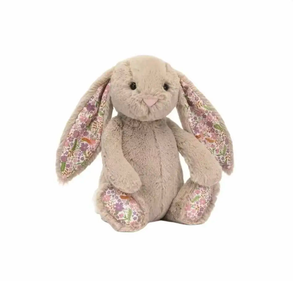 Jc Bonnie Rabbit Plush Toy with Floral Ears Kawaii Stuffed Doll Soft Sofa Cushion Kids Birthday Gift Room Decor
