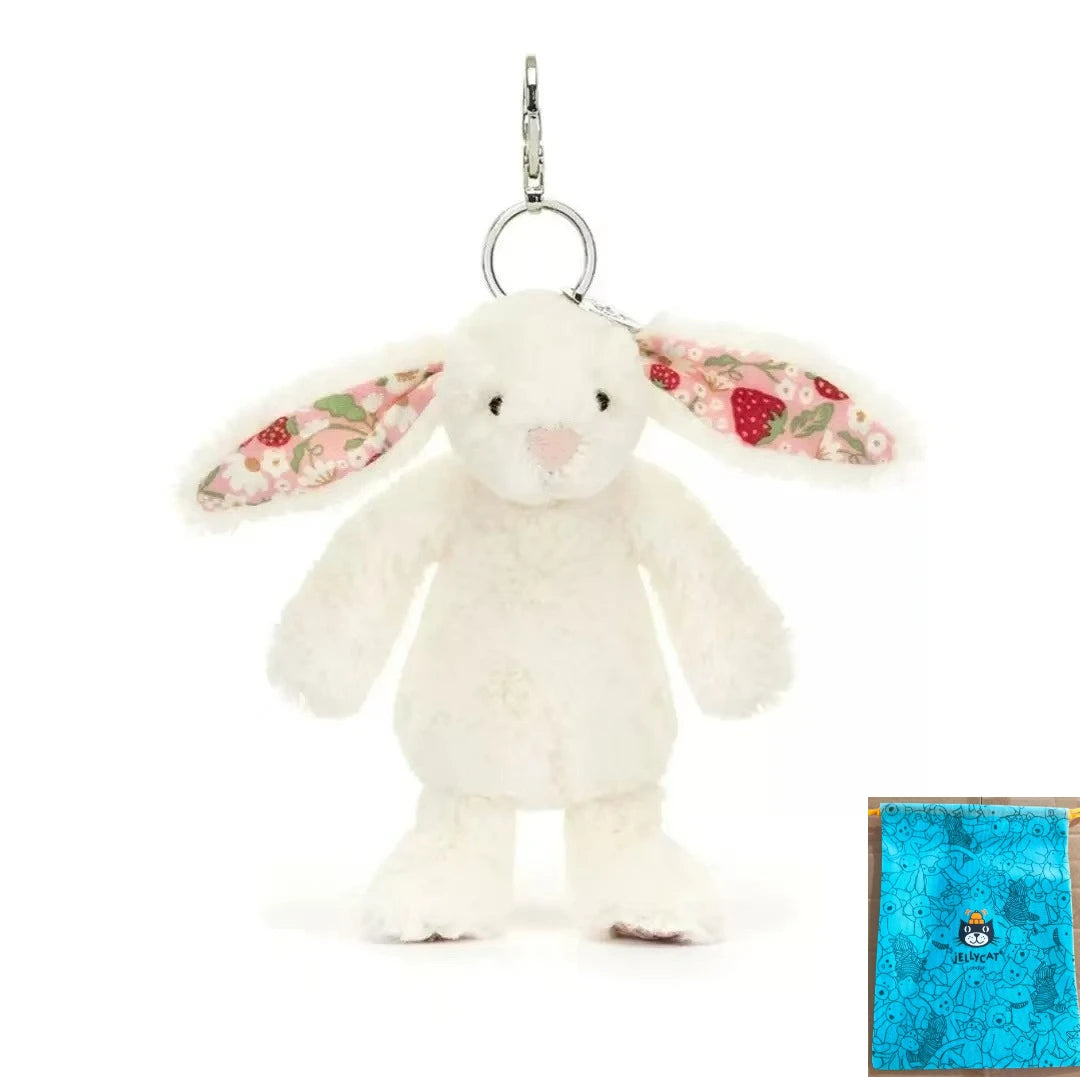 Jc Bonnie Rabbit Plush Toy with Floral Ears Kawaii Stuffed Doll Soft Sofa Cushion Kids Birthday Gift Room Decor