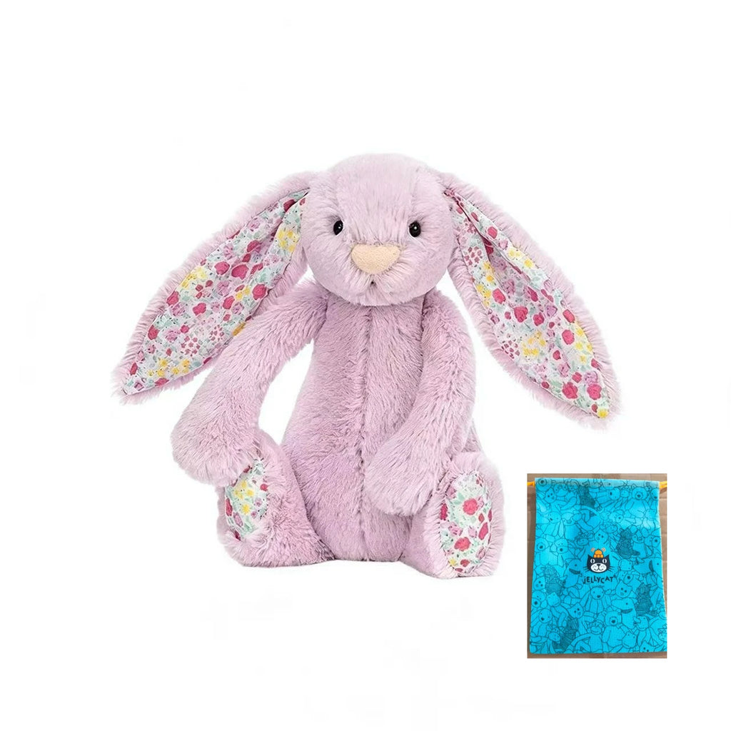 Jc Bonnie Rabbit Plush Toy with Floral Ears Kawaii Stuffed Doll Soft Sofa Cushion Kids Birthday Gift Room Decor