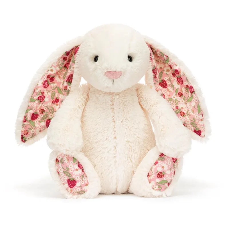 Jc Bonnie Rabbit Plush Toy with Floral Ears Kawaii Stuffed Doll Soft Sofa Cushion Kids Birthday Gift Room Decor