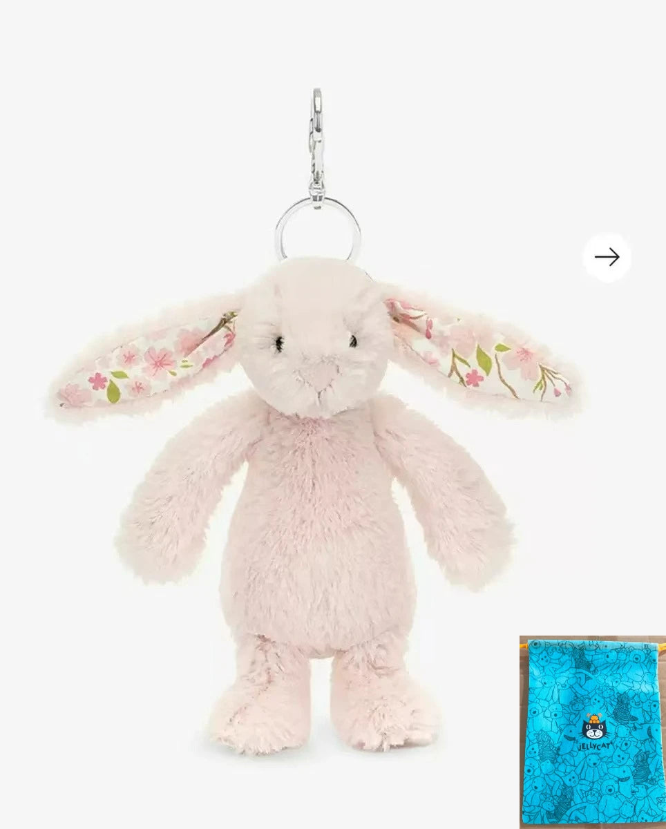 Jc Bonnie Rabbit Plush Toy with Floral Ears Kawaii Stuffed Doll Soft Sofa Cushion Kids Birthday Gift Room Decor